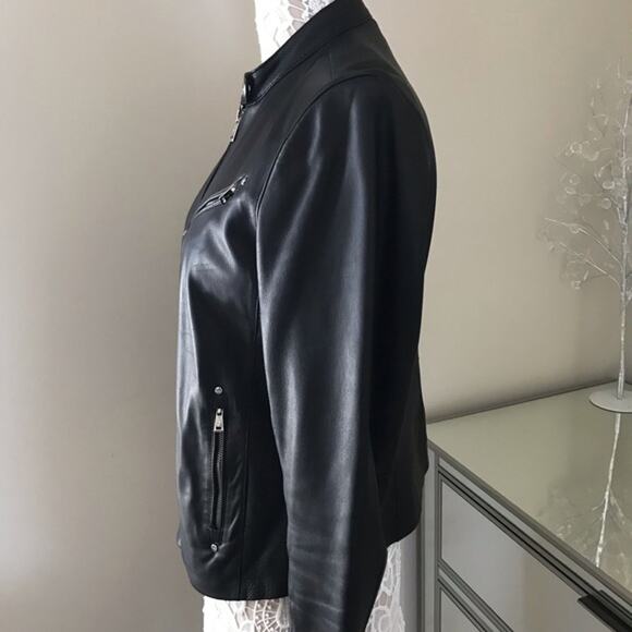 Ralph Lauren Genuine 100% Soft Leather Motorcycle Moto Beverly Jacket Size LARGE - Picture 5 of 8